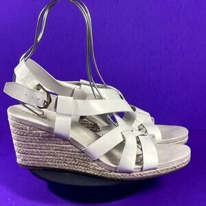 Cole Haan Women's Zerogrand Crystal Wedge Sandal W24419 White Size 9.5B-NEW